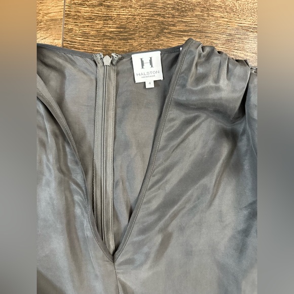 Halston Heritage Shirred Shoulder Long Sleeve Jumpsuit 4 - Picture 5 of 8